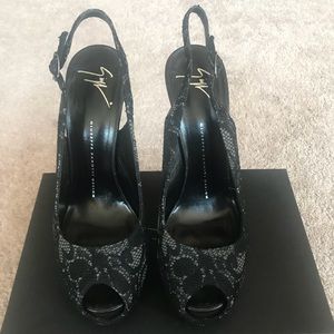 Giuseppe Zanotti Platform Slingback in Lace!